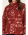 Image #3 - Wrangler Women's Bandana Print Sherpa Jacket, Red, hi-res