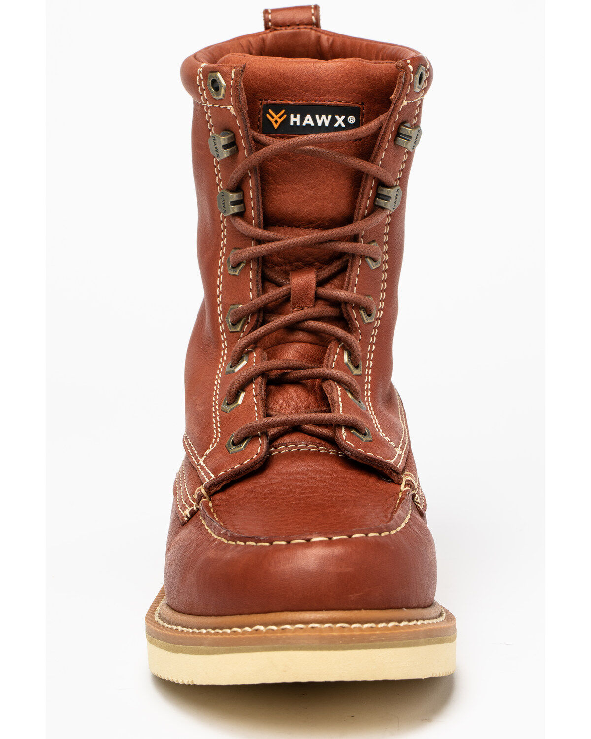 Image #4 - Hawx Men's 8" Lacer Wedge Work Boots - Soft Toe, Brown, hi-res