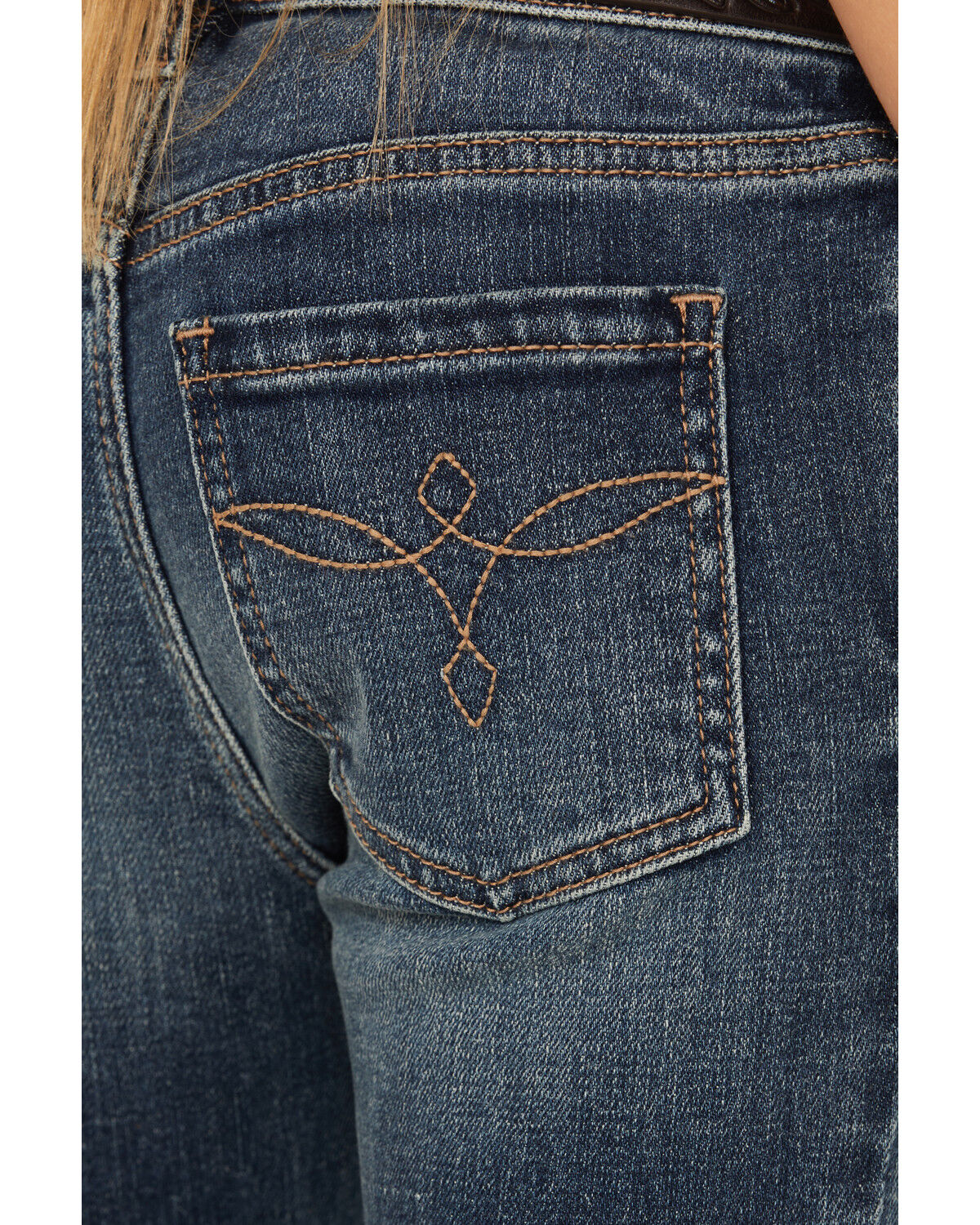 Image #2 - Shyanne Girls' Althea Floral Embroidered Flare Stretch Denim Jeans, , hi-res
