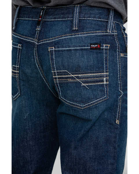 Image #4 - Ariat Men's FR M4 Durastretch Lineup Straight Work Jeans , Blue, hi-res