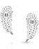 Image #2 - Montana Silversmiths Women's Small Smitten Feather Earrings, Silver, hi-res