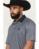 Image #2 - RANK 45&reg; Men's Railroad Striped Short Sleeve Polo, Light Blue, hi-res