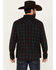 Image #4 - Moonshine Spirit&reg; Men's Vineyard Plaid Print Long Sleeve Snap Western Shirt, Purple, hi-res