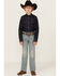 Image #1 - Rock & Roll Denim Boys' Two Tone Bootcut Denim Jeans , Blue, hi-res