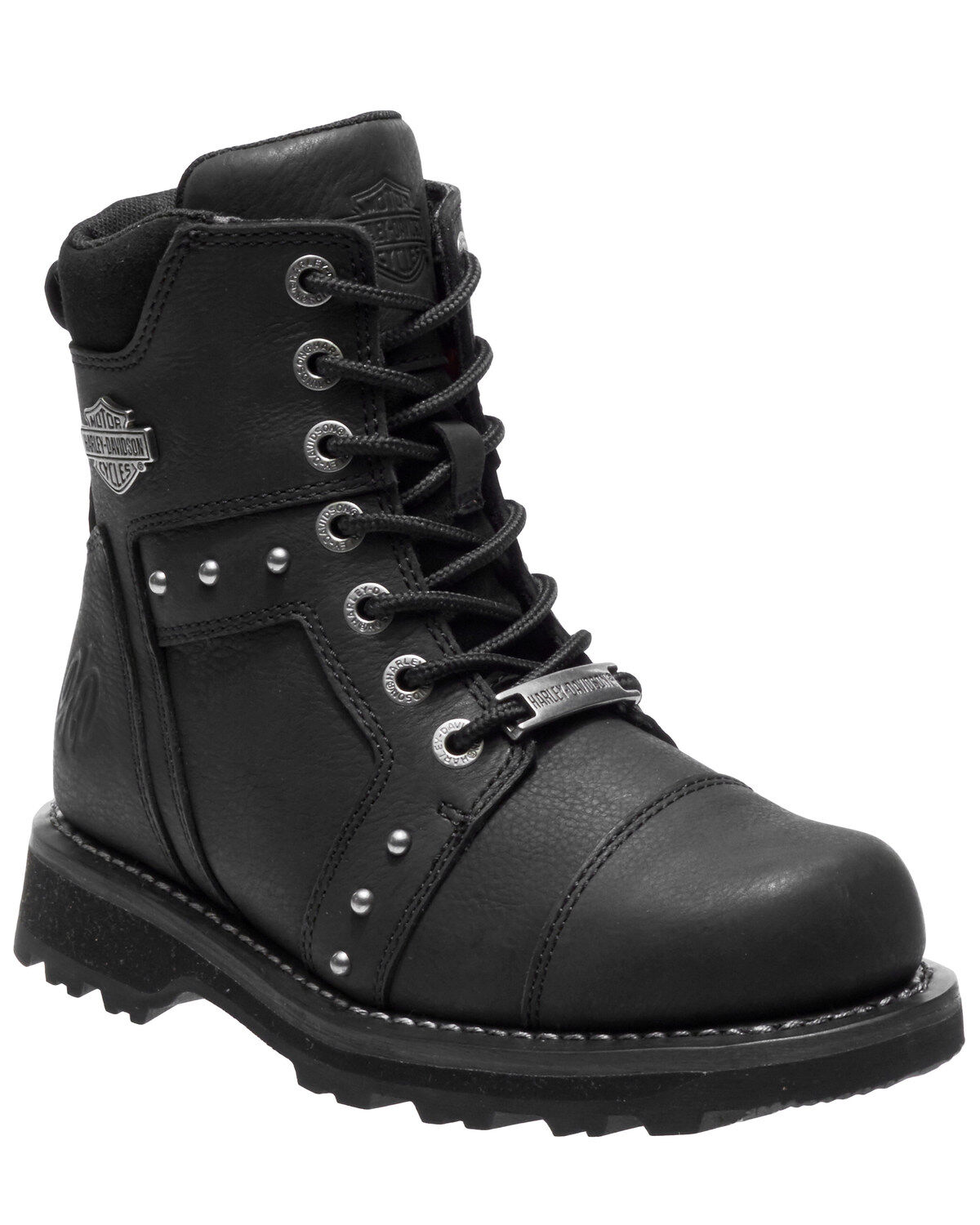 Image #1 - Harley Davidson Women's Oakleigh Moto Boots - Round Toe, Black, hi-res