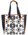 Image #2 - Hooey Women's Whiteriver Southwestern Classic Tote , White, hi-res