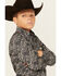 Image #2 - Cinch Boys' Paisley Print Long Sleeve Button-Down Western Shirt, Black, hi-res