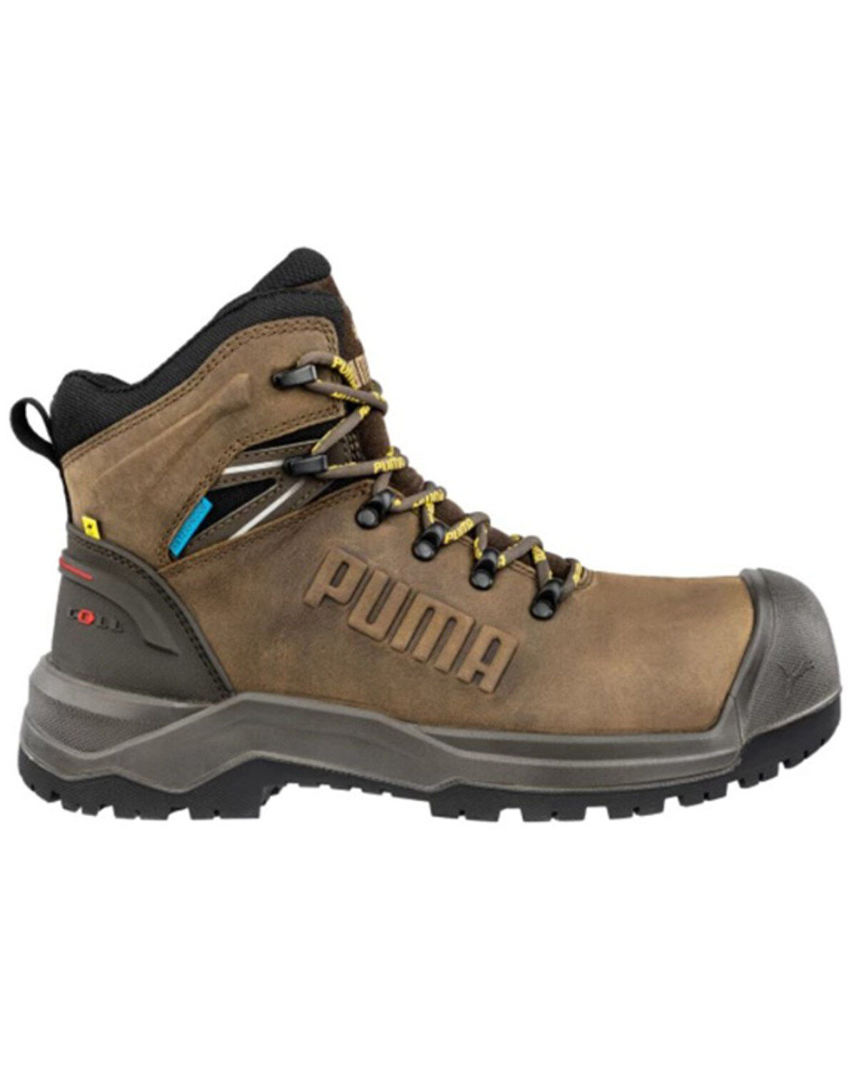 Image #1 - Puma Safety Men's Iron HD Mid Waterproof Work Boots - Composite Toe, Brown, hi-res