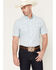 Image #1 - Ferrell Men's Carson Tek Bandana Print Short Sleeve Pearl Snap Stretch Western Shirt, Mint, hi-res