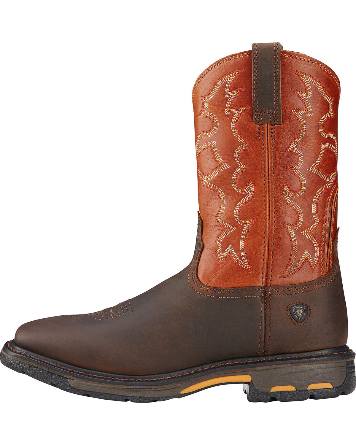 Image #2 - Ariat Men's WorkHog&reg; Pull-On Work Boots - Steel Toe, Earth, hi-res