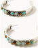 Image #2 - Shyanne Women's Juniper Sky Gem Hoop Earrings, Silver, hi-res