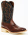 Image #1 - RANK 45&reg; Men's Bullet Saddle Western Performance Boots - Broad Square Toe, Black/brown, hi-res