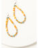 Image #1 - Paige Wallace Women's Spiny Oyster Long Loop Earrings, Orange, hi-res