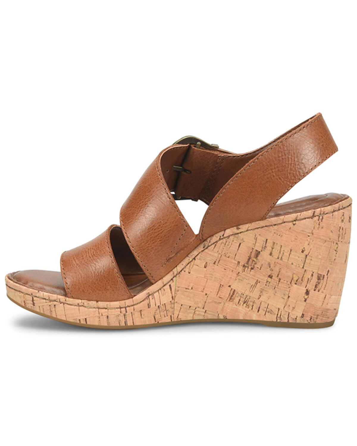 Image #3 - Born Women's Sapphire Wedge Sandals, Distressed Brown, hi-res