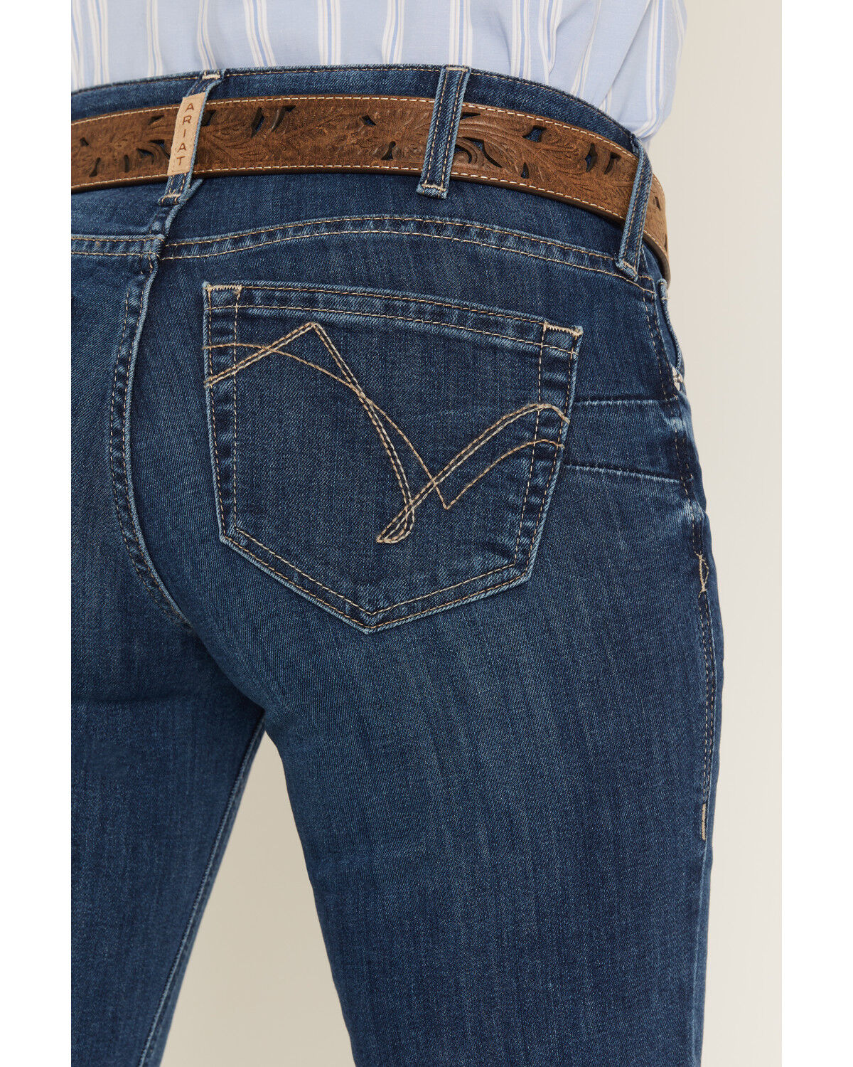 Image #4 - Ariat Women's Perfect Rise Stretch Abby Straight Mackenzie Jeans, Blue, hi-res