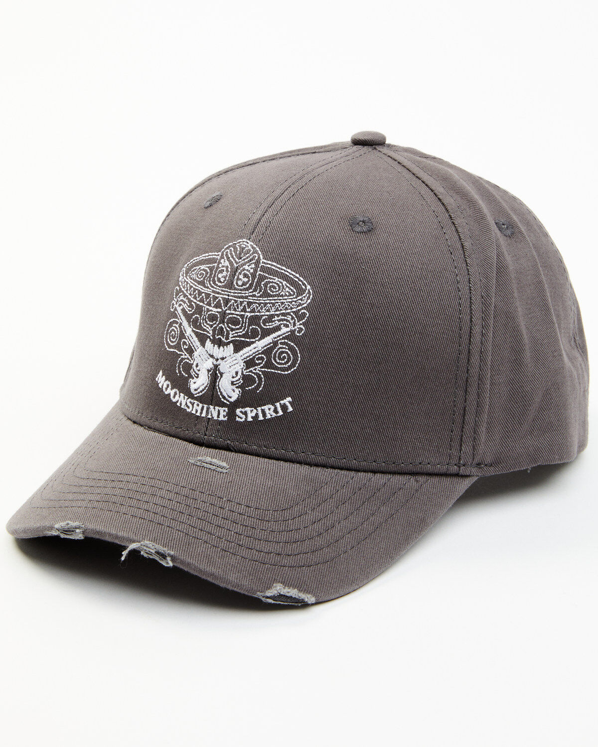 Image #1 - Moonshine Spirit&reg; Men's Candy Skull Ball Cap, Grey, hi-res