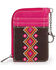 Image #1 - Wrangler Women's Southwestern Print Keychain Wallet , Pink, hi-res