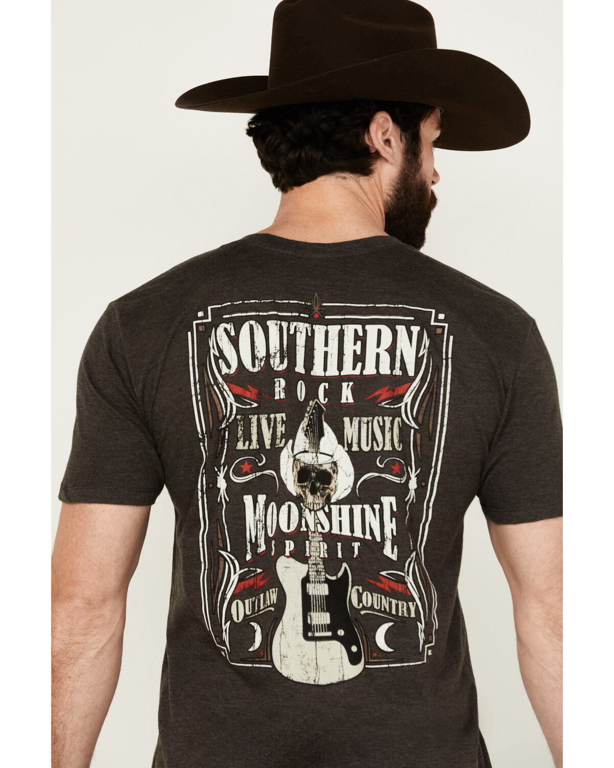 Image #4 - Moonshine Spirit&reg; Men's Southern Rock Short Sleeve Graphic T-Shirt, Charcoal, hi-res