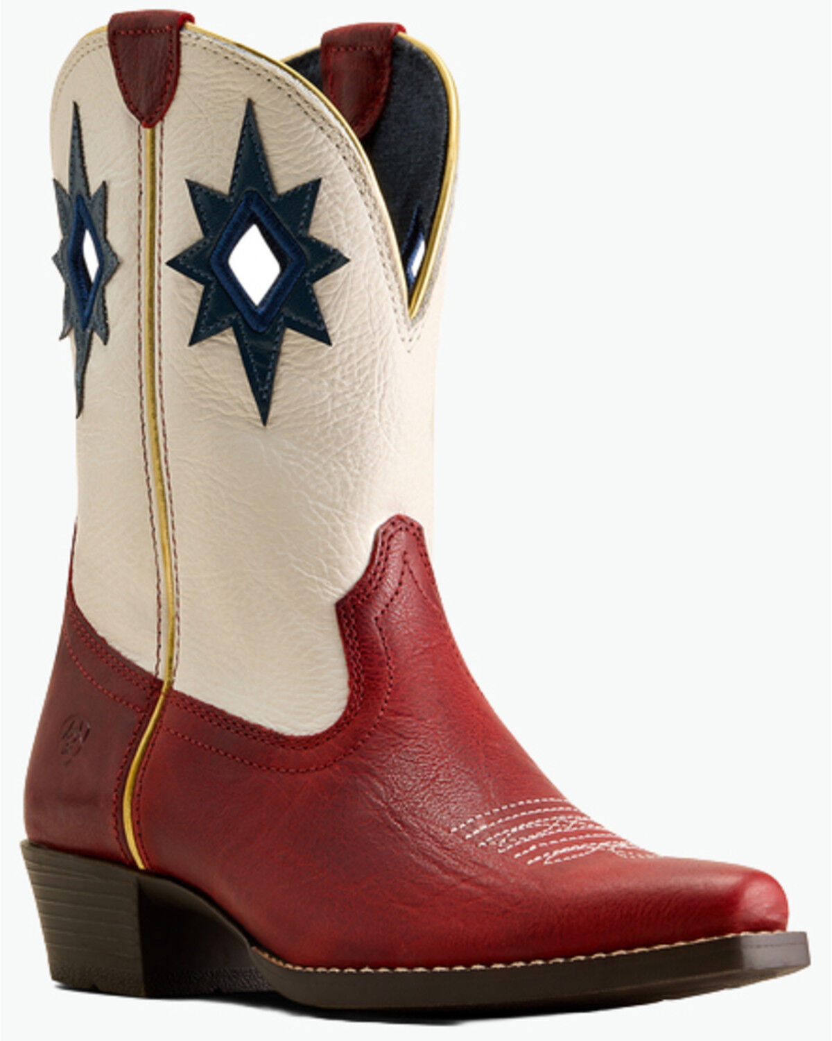 Image #1 - Ariat Girls' Starbound Outlay Western Boots - Snip Toe, Red, hi-res