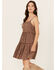 Image #2 - Cleo + Wolf Women's Beau Printed Mini Dress , Chocolate, hi-res