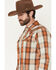 Image #2 - Moonshine Spirit&reg; Men's Rusty Nail Plaid Print Long Sleeve Snap Western Shirt, Rust Copper, hi-res