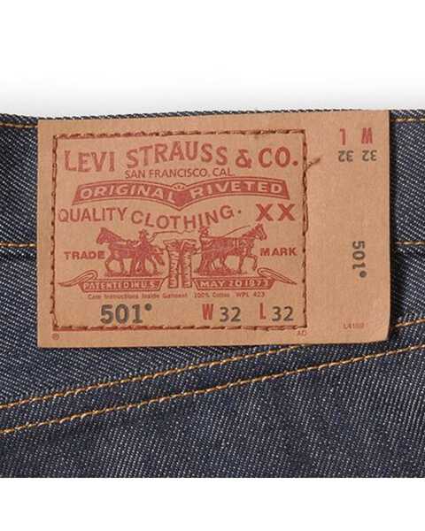 Image #6 - Levi's Men's 501 Original Shrink-to-Fit Regular Straight Leg Jeans, Indigo, hi-res