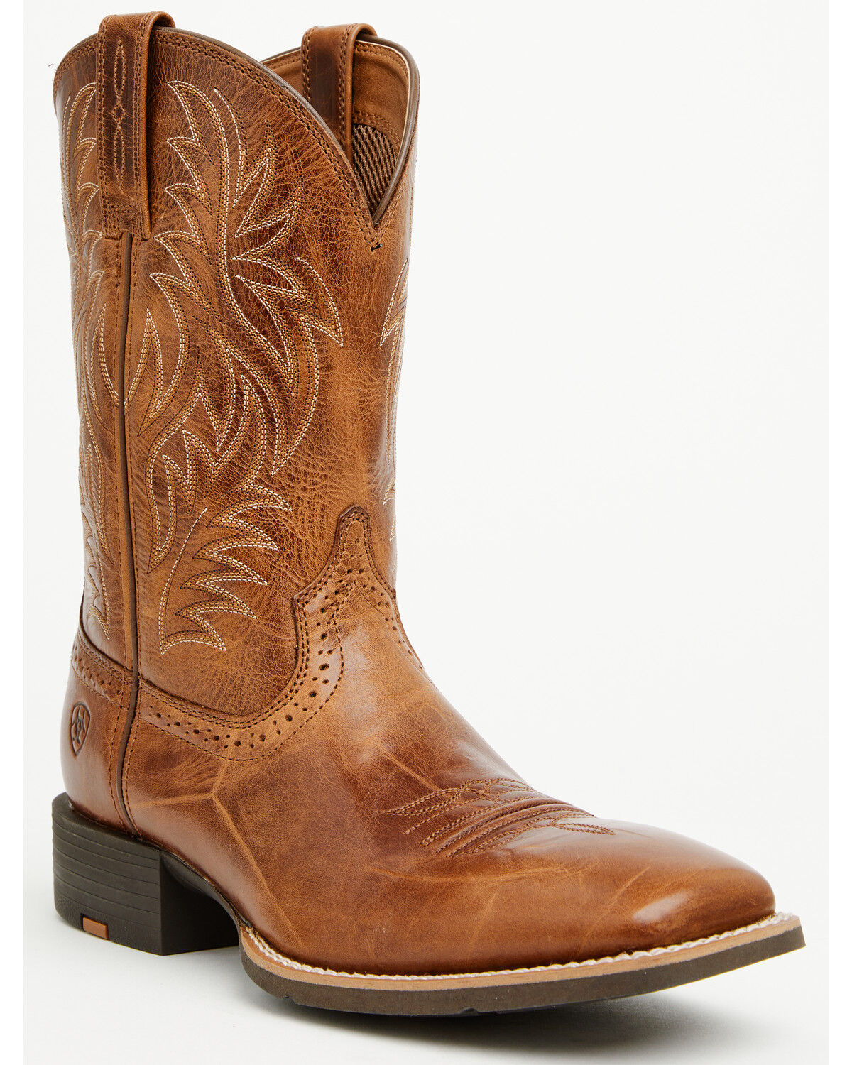 Image #1 - Ariat Men's Sport Performance Western Boots - Broad Square Toe, Tan, hi-res