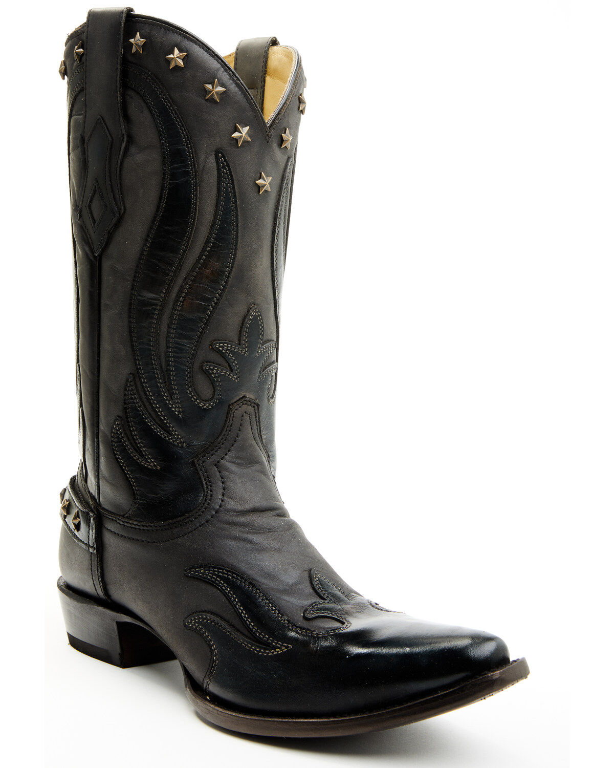 Image #1 - Corral Men's Embellished Overlay Western Boots - Snip Toe, Blue, hi-res
