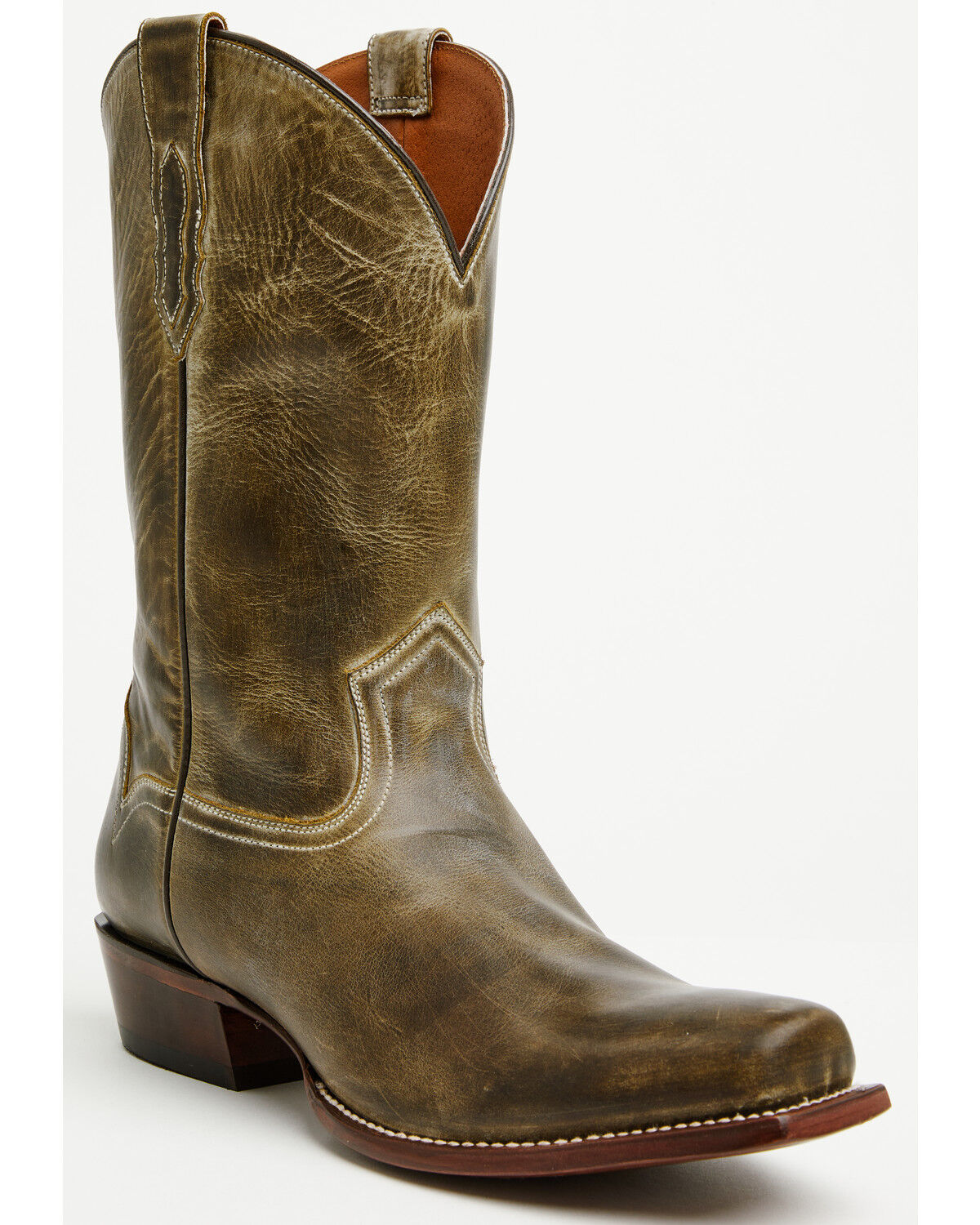 Image #1 - Moonshine Spirit&reg; Men's Redford Western Boots - Square Toe, Olive, hi-res