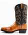 Image #3 - Dan Post Men's Camel Eel Exotic Western Boots - Square Toe, Brown, hi-res