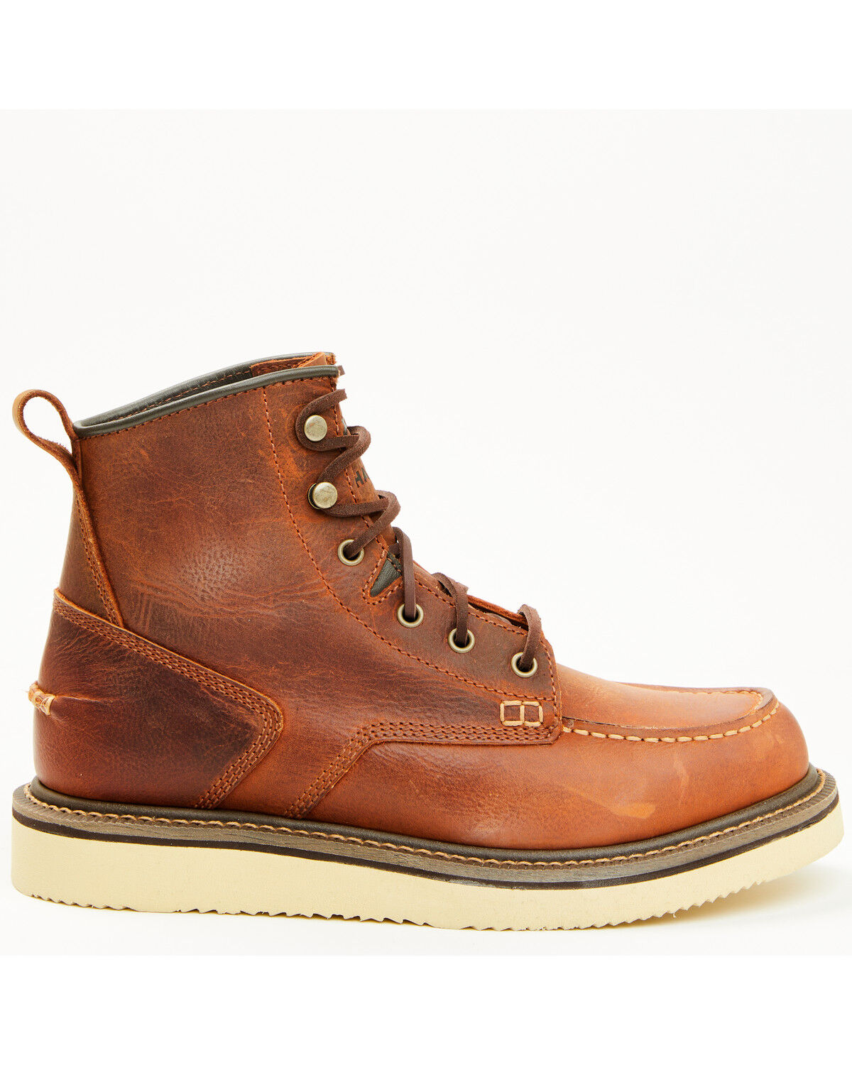 Image #2 - Hawx Men's 6" Lace-Up Moc Work Boots - Soft Toe, Rust Copper, hi-res