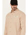 Image #2 - Lucky Brand Workwear Men's Solid Slub Canvas Long Sleeve Button-Down Work Shirt, Khaki, hi-res