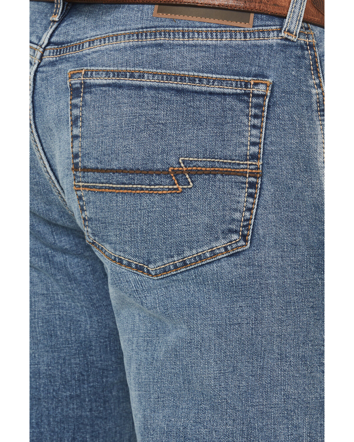 Image #4 - Ariat Men's M4 Medium Wash Relaxed Bootcut Stretch Denim Jeans - Big, Medium Wash, hi-res