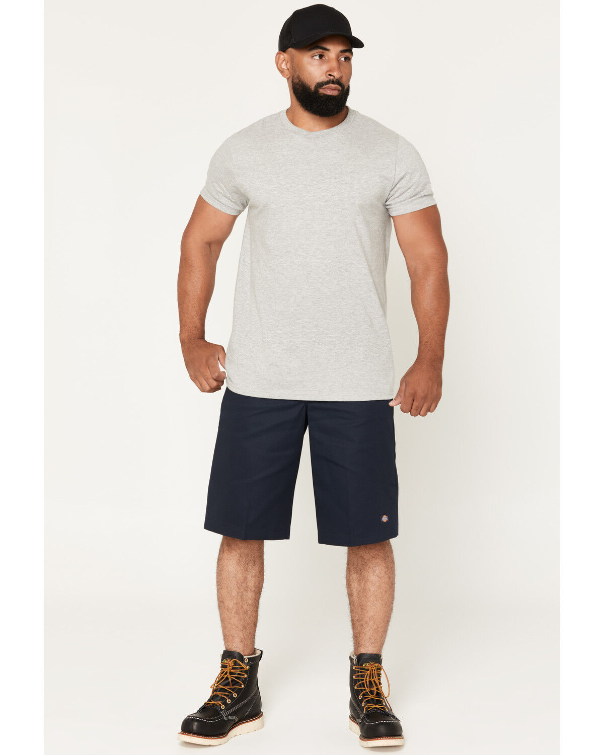 Image #1 - Dickies Men's Loose Fit Flat Front Work Shorts, Navy, hi-res