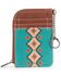 Image #1 - Wrangler Women's Southwestern Print Credit Card Wallet , Turquoise, hi-res