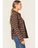 Image #2 - Lucky Brand Workwear Women's Graceland Plaid Print Long Sleeve Button-Down Flannel Shirt, Brandy Brown, hi-res