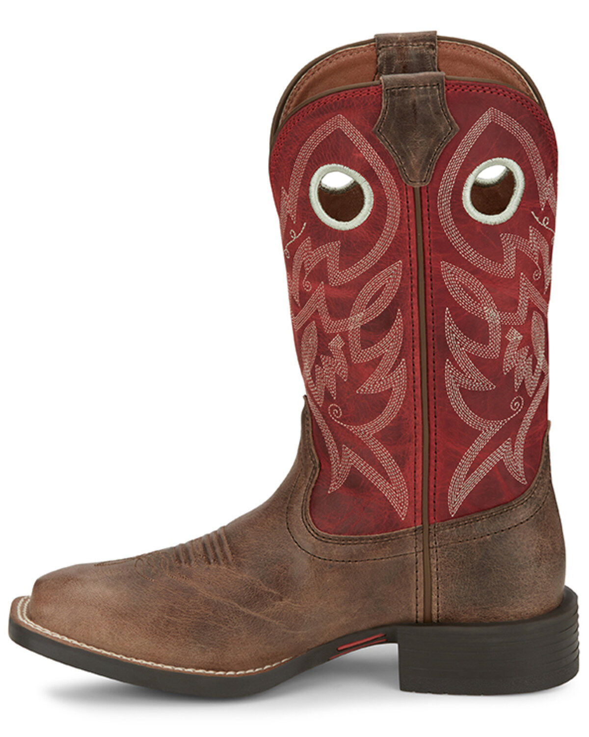 Image #3 - Justin Women's Liberty River Performance Western Boots - Broad Square Toe, Grey, hi-res