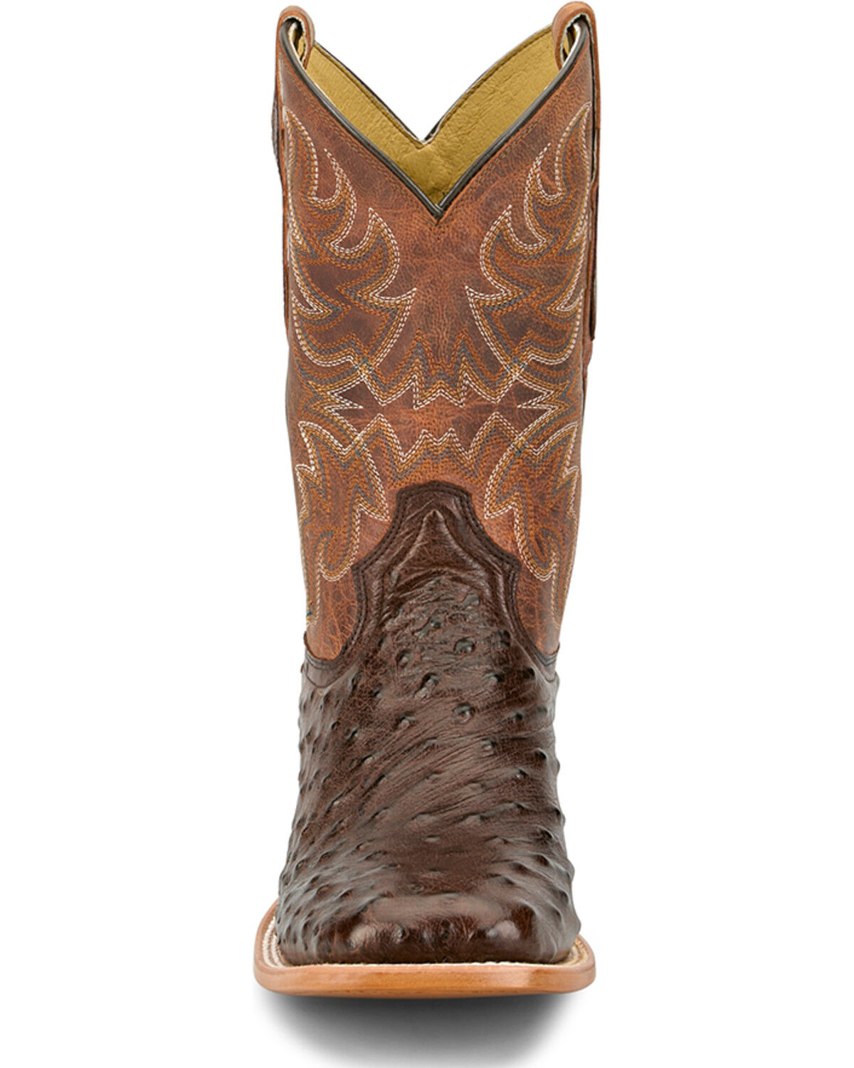 Image #4 - Tony Lama Men's Blaine Exotic Ostrich Western Boots - Broad Square Toe, Brown, hi-res