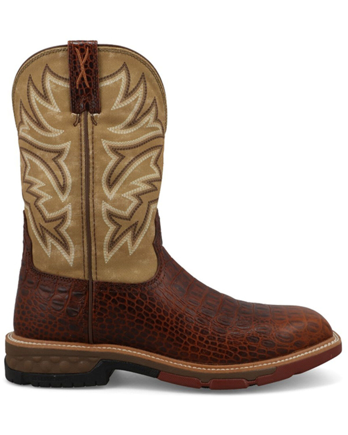 Image #2 - Twisted X Men's Pull-On Work Boots - Alloy Toe, Tan, hi-res
