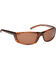 Image #1 - Hobie Men's Shiny Brown Wood Grain Polarized Cabo Sunglasses , Brown, hi-res