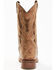 Image #5 - Laredo Men's Distressed Leather Western Boots - Broad Square Toe, Tan, hi-res