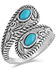 Image #1 - Montana Silversmiths Women's Balancing The Whole World Turquoise Open Ring, Silver, hi-res