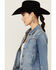 Image #2 - Idyllwind Women's Embellished Denim Trucker Jacket , Medium Wash, hi-res