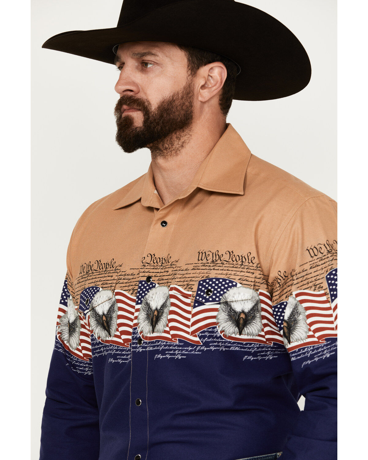 Image #2 - Panhandle Men's We The People Border Long Sleeve Snap Western Shirt, , hi-res