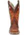 Image #4 - Double H Men's Roper Buckaroo Western Boots - Broad Square Toe, Brown, hi-res