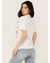 Image #4 - Bohemian Cowgirl Women's Let's Go Girls Short Sleeve Cropped Graphic Tee, White, hi-res