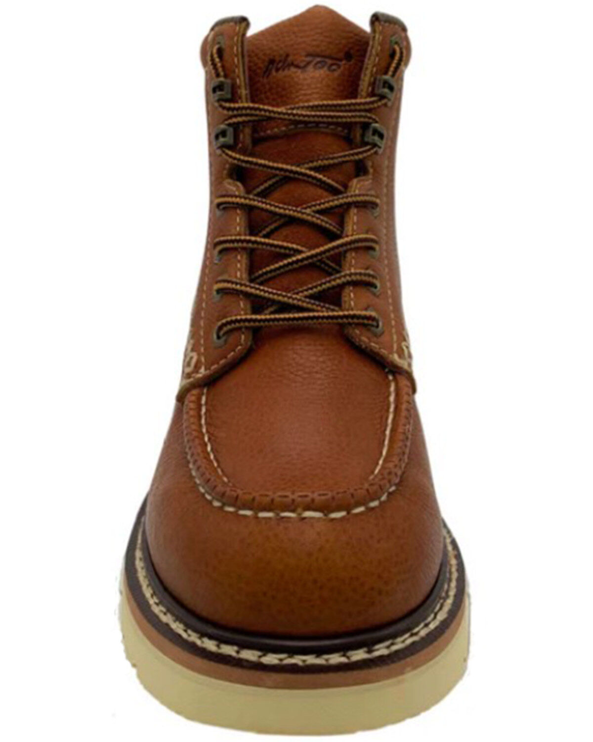 Image #4 - AdTec Men's 6" Apex Moc Work Boots - Composite Toe, Brown, hi-res
