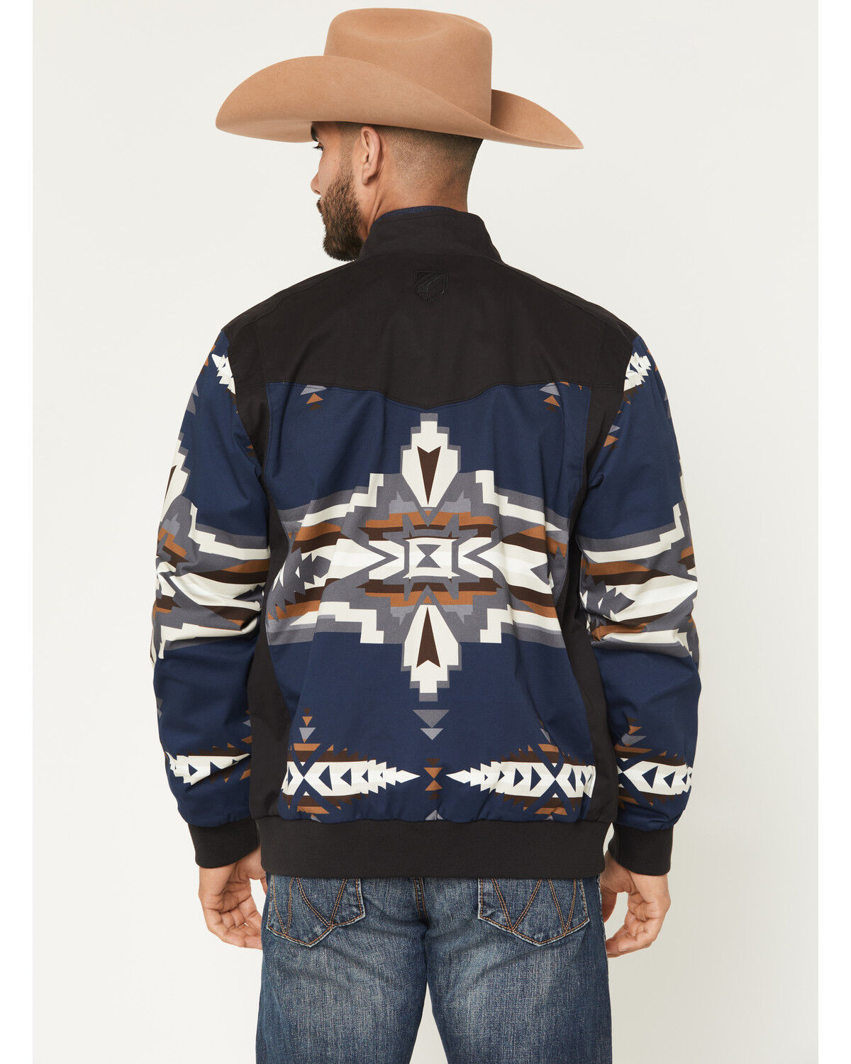 Image #4 - RANK 45&reg; Men's Southwestern Print Insulated Bomber Jacket, Navy, hi-res