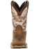 Image #5 - Durango Boys' Lil Rebel Desert Camo Western Boots - Square Toe, Brown, hi-res