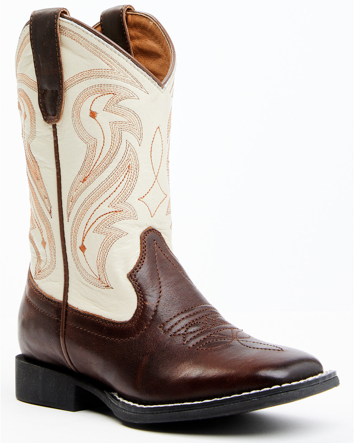 Image #1 - RANK 45&reg; Boys' Austin Western Boots - Broad Square Toe, Ivory, hi-res